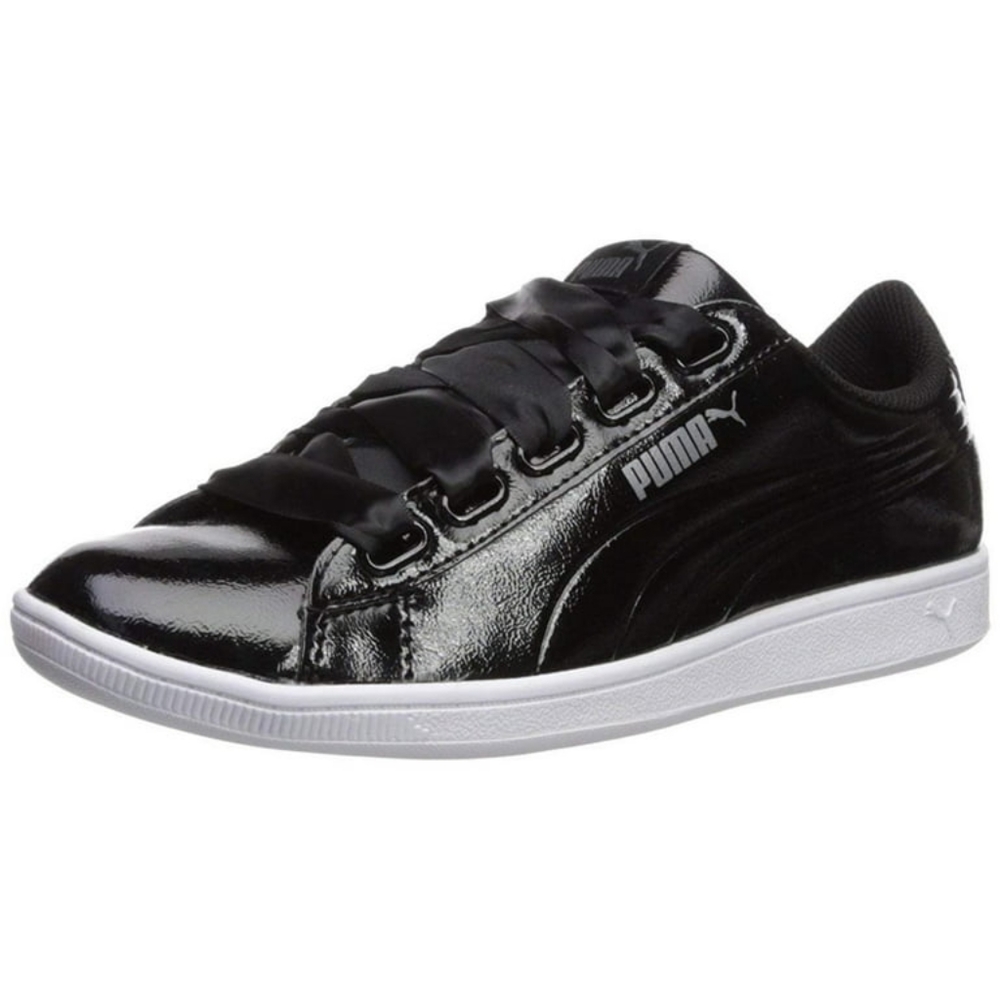 PUMA Women's Vikky Ribbon P Sneaker, Black Black size 6